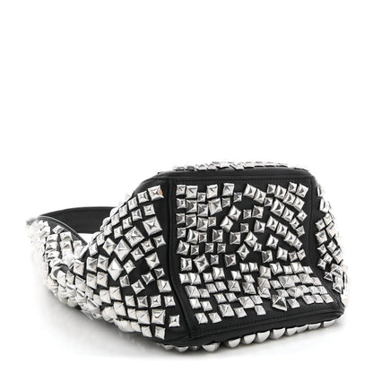Alexander Wang Sheepskin Studded Small Spike Hobo Black 4 of 9