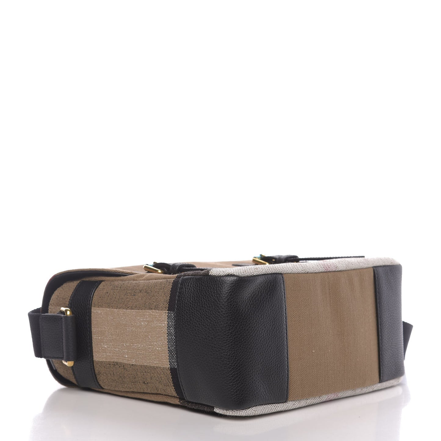 Canvas Mega Check Large Baildon Messenger Bag Black