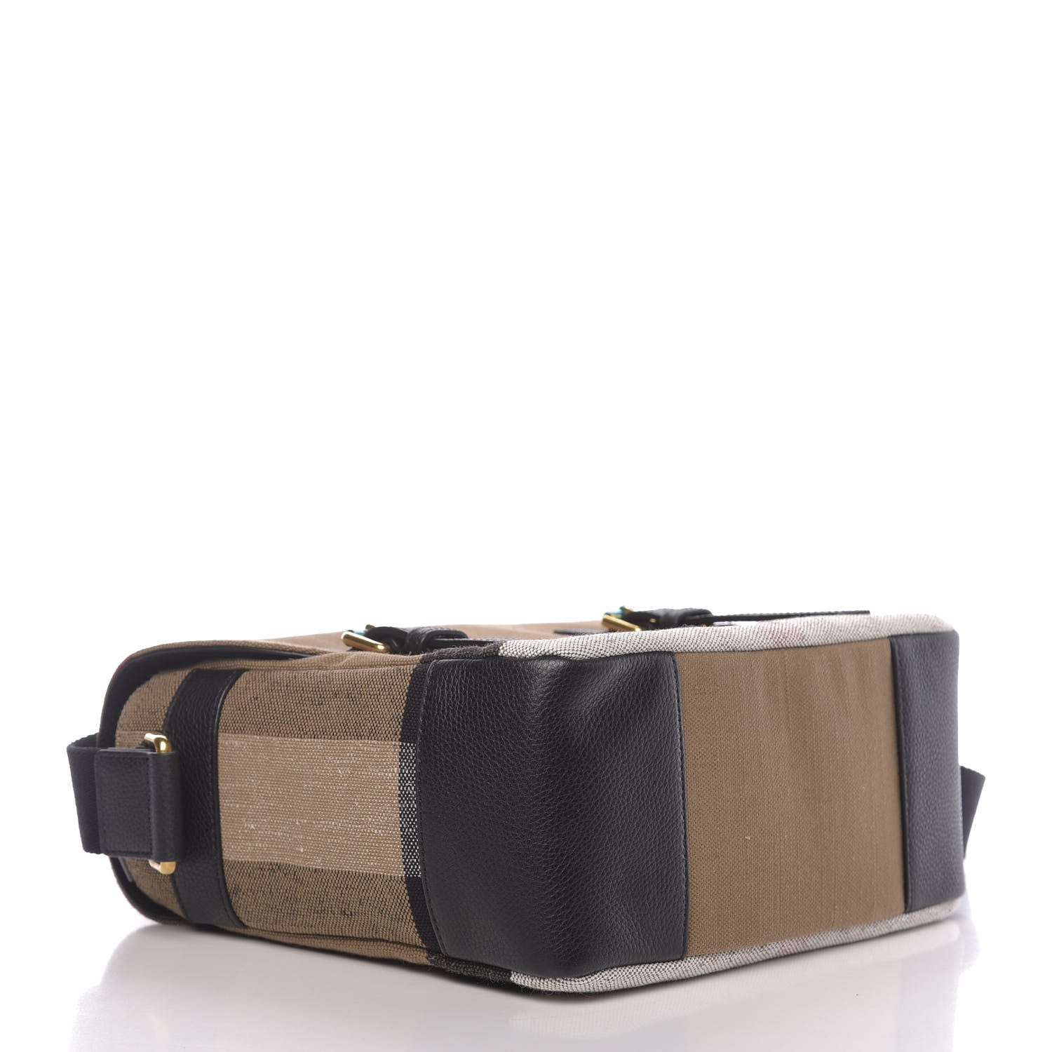 Burberry Canvas Mega Check Large Baildon Messenger Bag Black 4 of 9