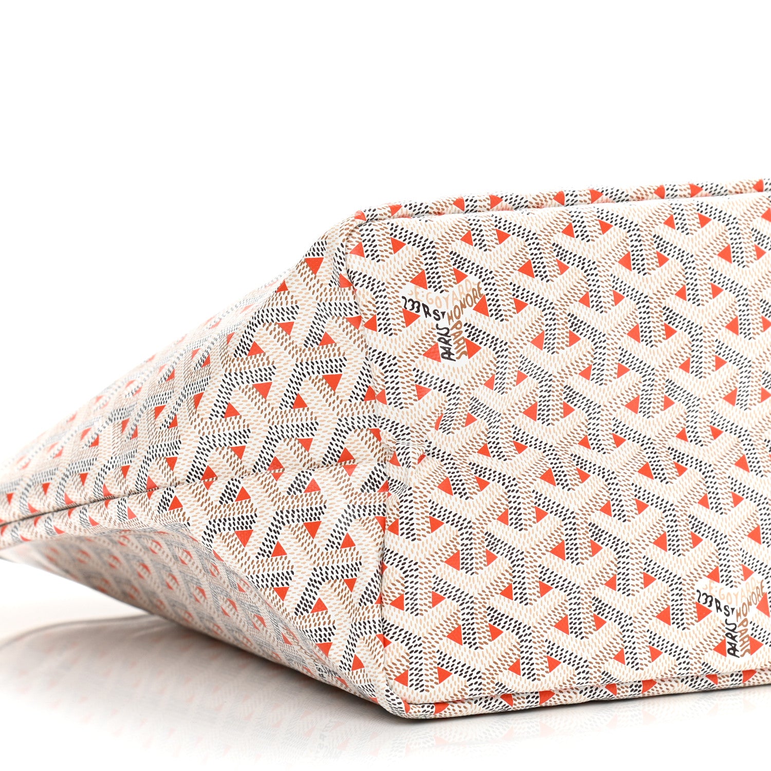 Goyard Goyardine Saint Louis Claire Voie PM White Orange 9 of 10