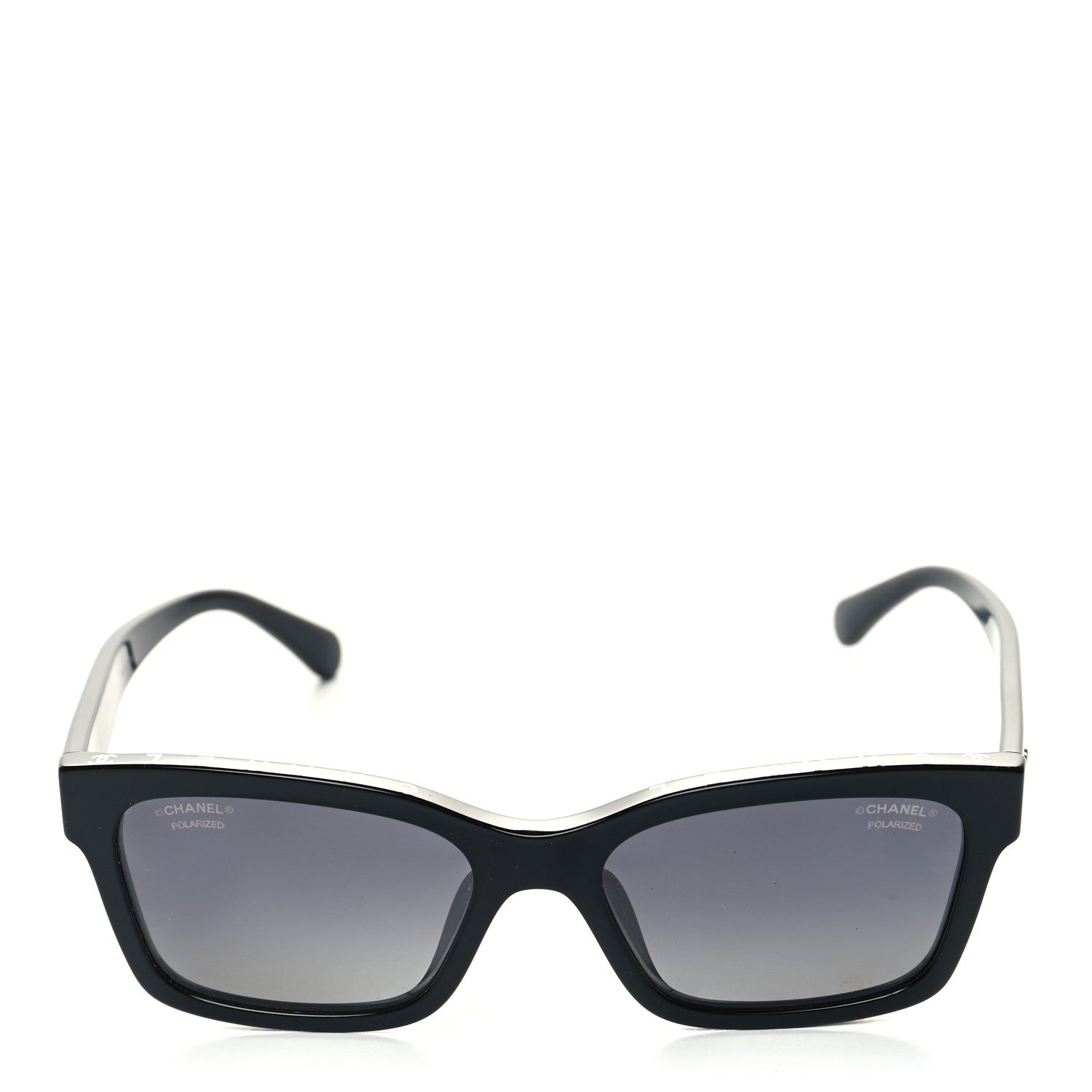 Chanel Acetate Polarized Square Sunglasses 5417 Black 2 of 8