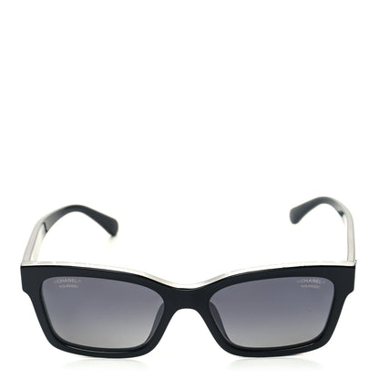 Chanel Acetate Polarized Square Sunglasses 5417 Black 2 of 8