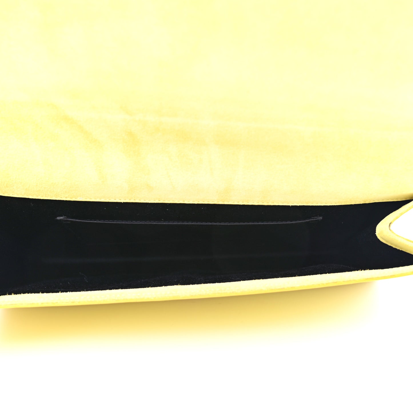Patent Calfskin Monogram Large Belle De Jour Clutch Yellow
