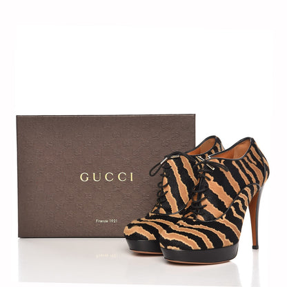 Gucci Pony Hair Betty Lace Up Ankle Boots 36.5 Black 10 of 10