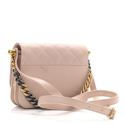 Chanel Lambskin Quilted Gold Metal Lock Flap Pink 3 of 11