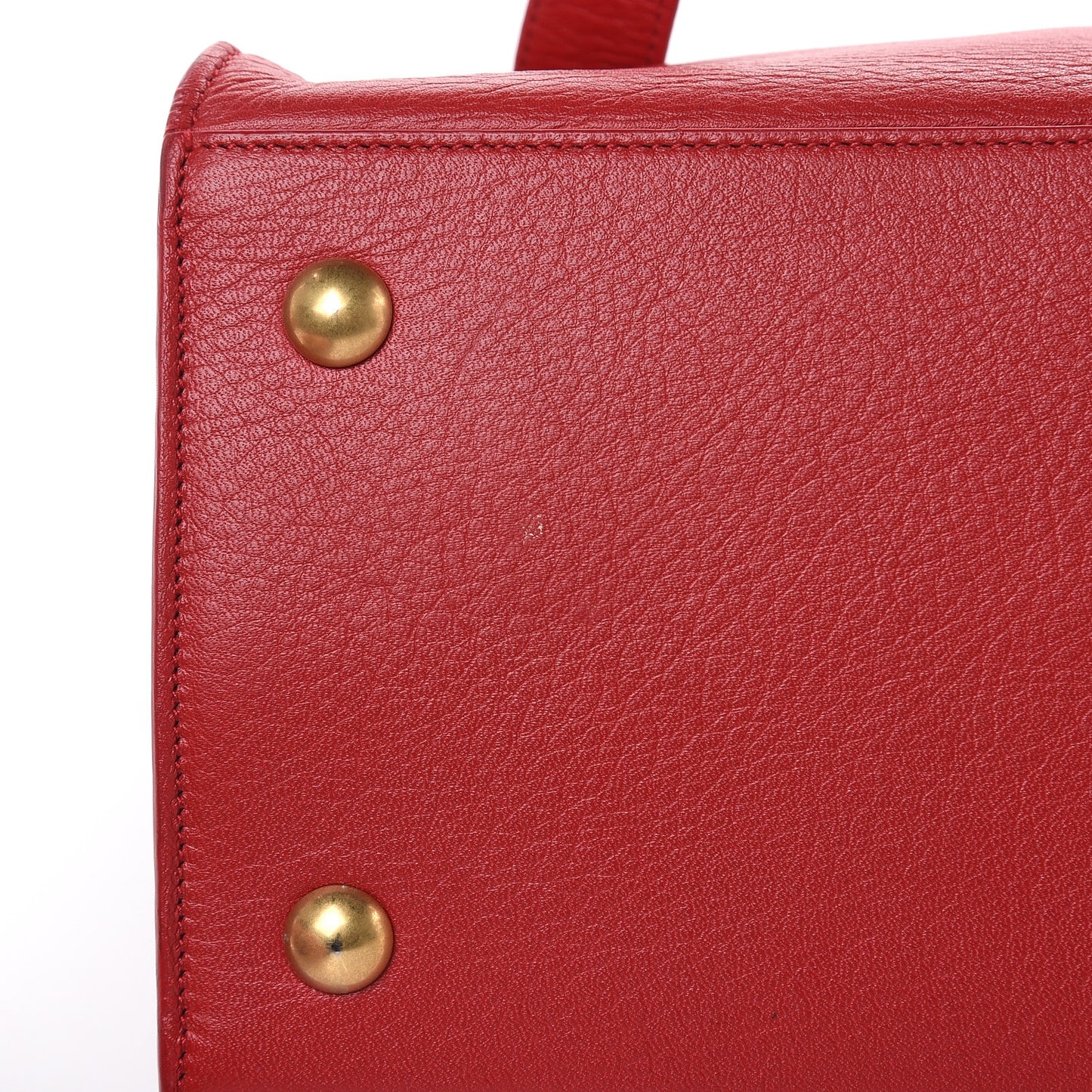Calfskin Canvas Small Muse Two Red