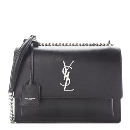 Saint Laurent Calfskin Medium Monogram Sunset Black 1 of 8