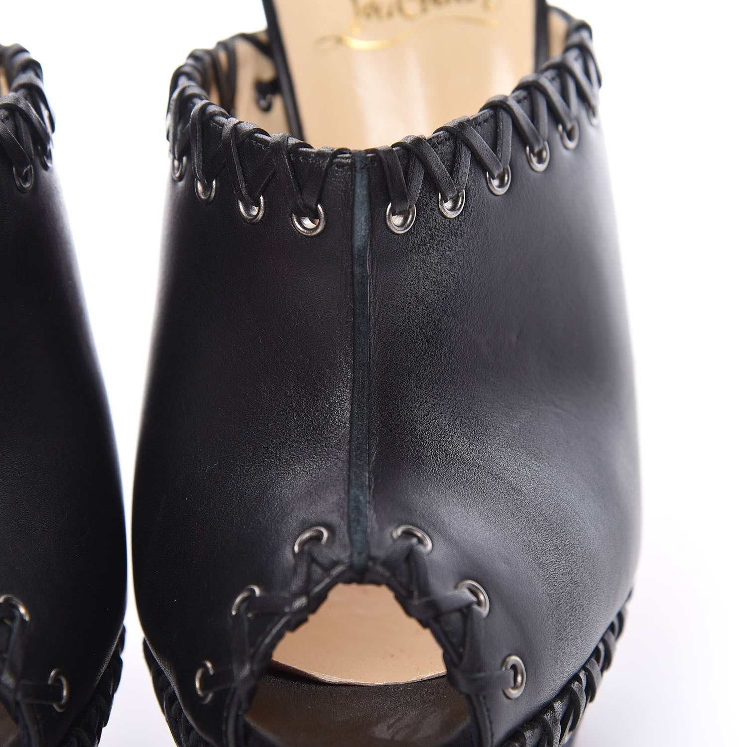Christian Louboutin Calf VIP Cuoio Sablina 140 Platform Mules 36 Black 11 of 13