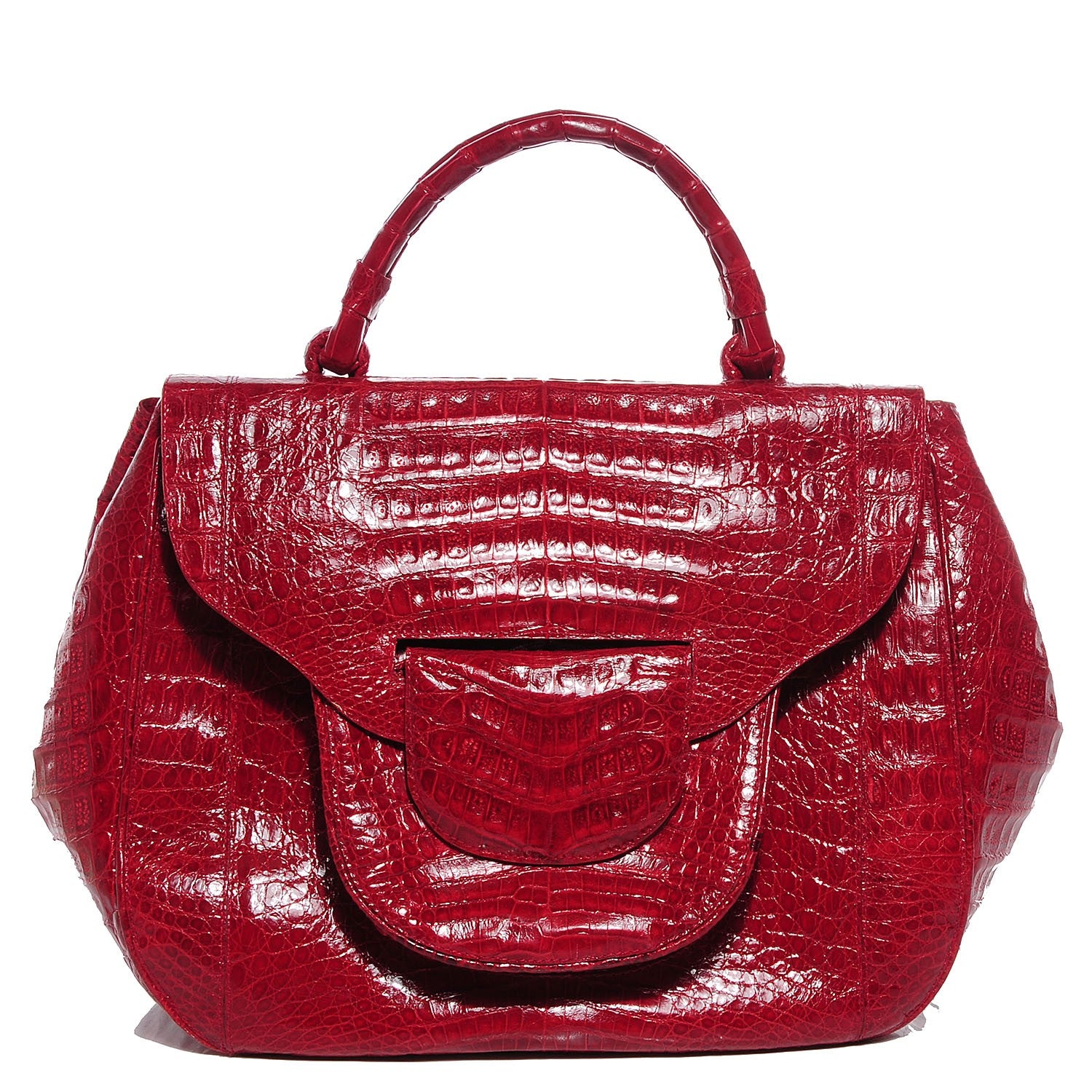 Nancy Gonzalez Crocodile Large Top Handle Satchel Red 1 of 7
