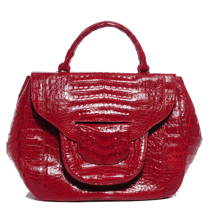 Nancy Gonzalez Crocodile Large Top Handle Satchel Red 1 of 7