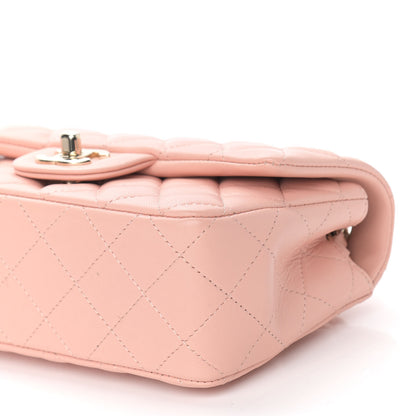 Chanel Lambskin Quilted Mini Rectangular Flap Light Pink 9 of 9