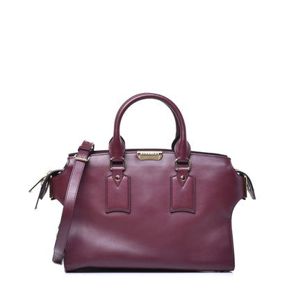 Burberry Calfskin Medium Clifton Tote Claret Red 1 of 8
