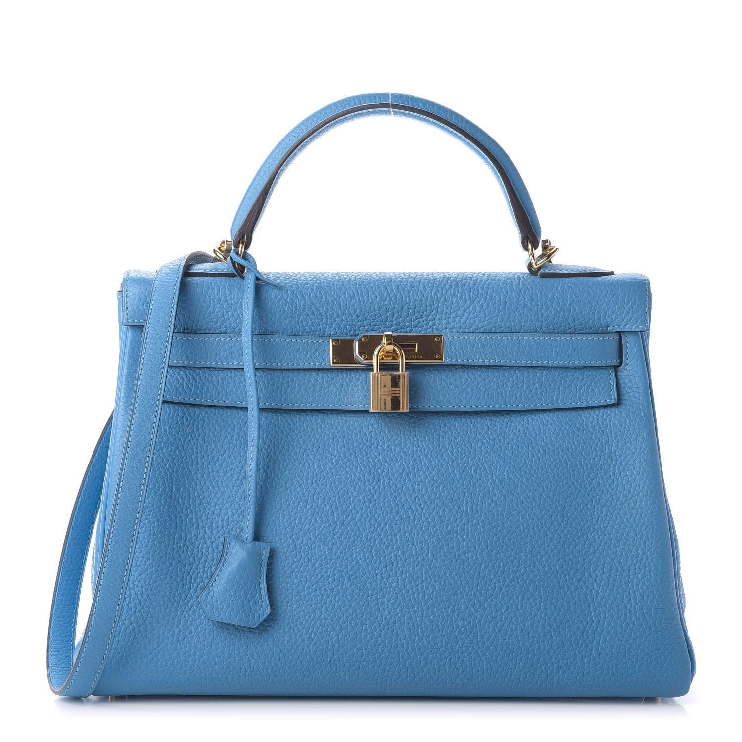 Hermes Taurillon Clemence Kelly Retourne 32 Bleu Paradis 1 of 9