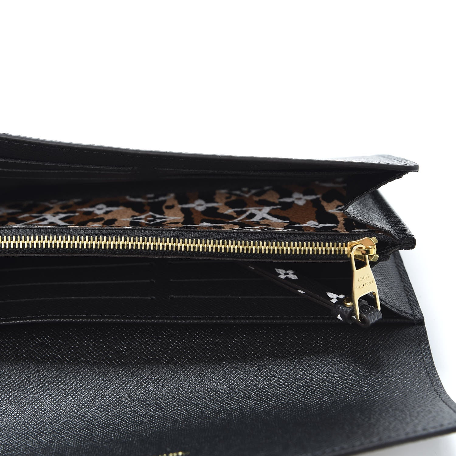 Louis Vuitton Monogram Giant Jungle Sarah Wallet Black 4 of 9