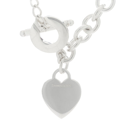 Tiffany Sterling Silver Heart Tag Toggle Necklace 4 of 5
