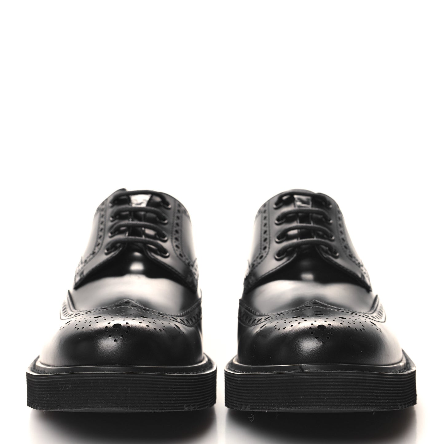 Spazzolato Rois Lace Up Uomo Brogue Loafers 8 Black