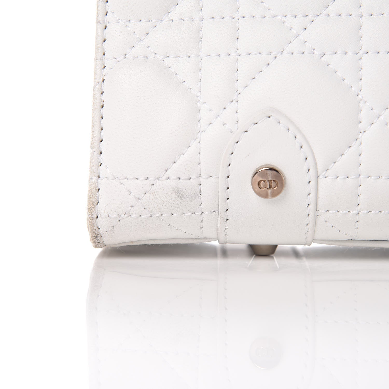 Christian Dior Lambskin Cannage Soft Lady Dior East West White 11 of 20