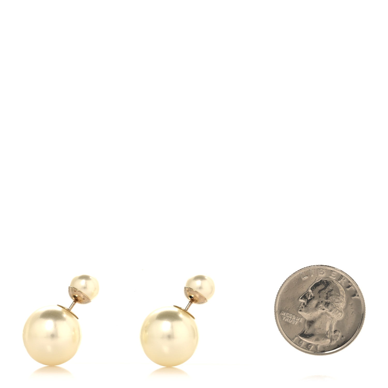Christian Dior Pearl Mise En Dior Tribal Earrings Gold 2 of 4