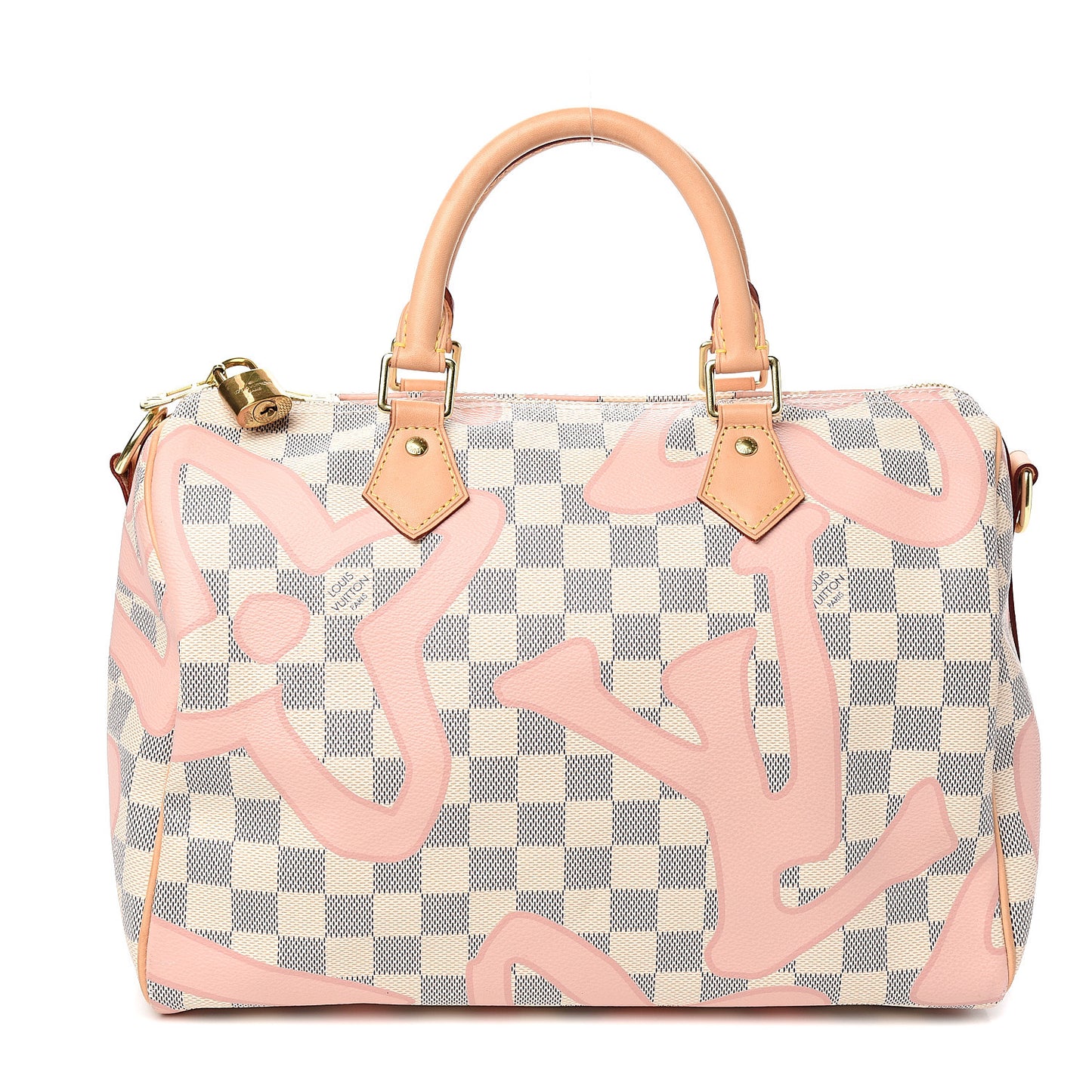 Damier Azur Tahitienne Speedy Bandouliere 30 Rose Ballerine
