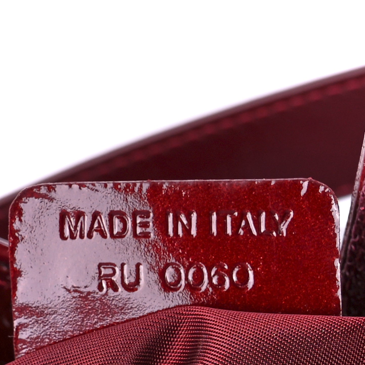 Patent Diorissimo Saddle Bag Dark Red