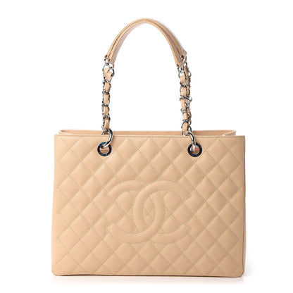 Chanel Caviar Quilted Grand Shopping Tote GST Beige Clair 1 of 11