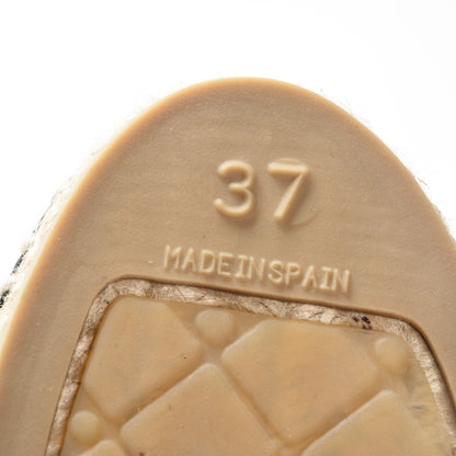Chanel Lambskin CC Espadrilles 37 Black 8 of 9