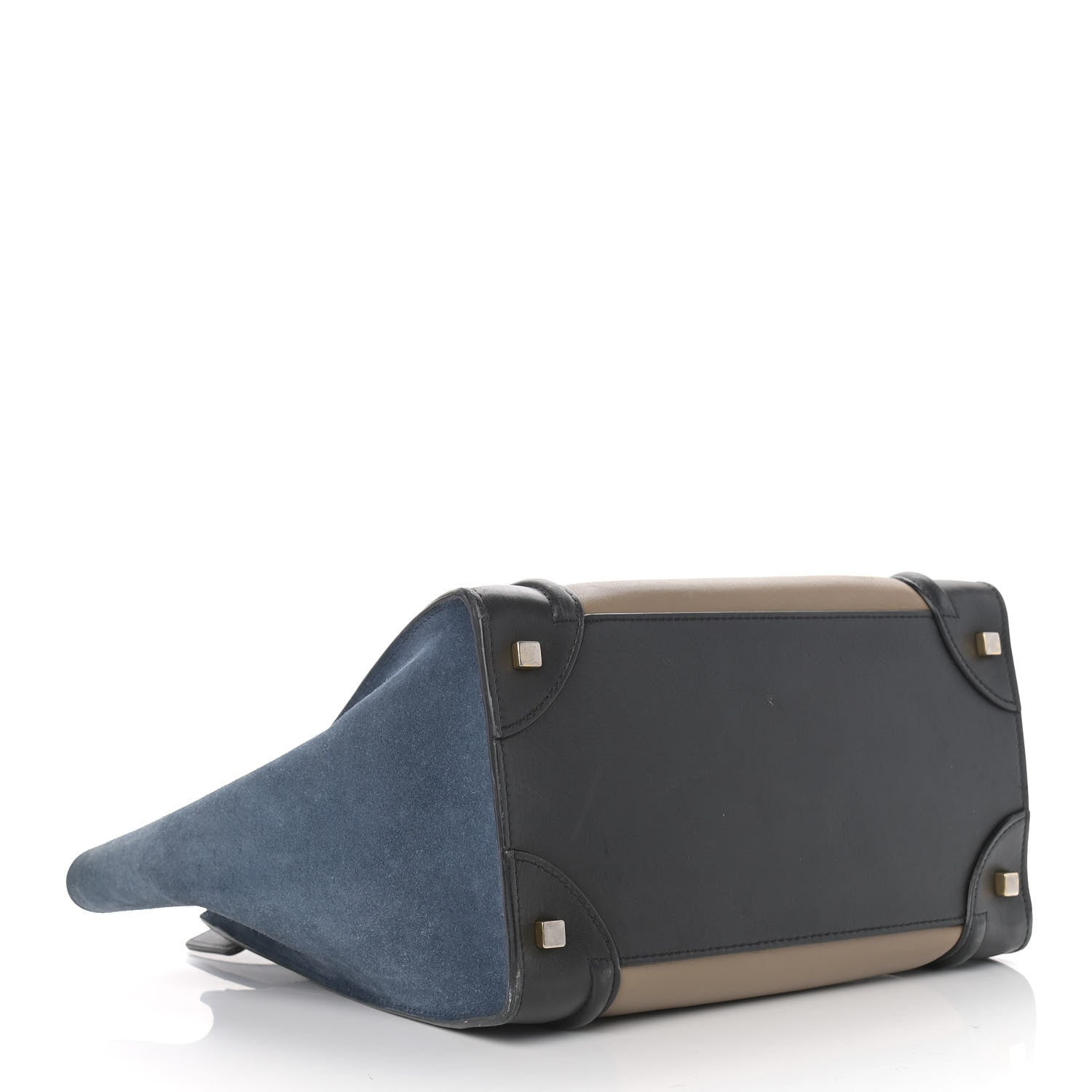 Celine Smooth Calfskin Suede Mini Tri-Color Luggage Beige 4 of 12