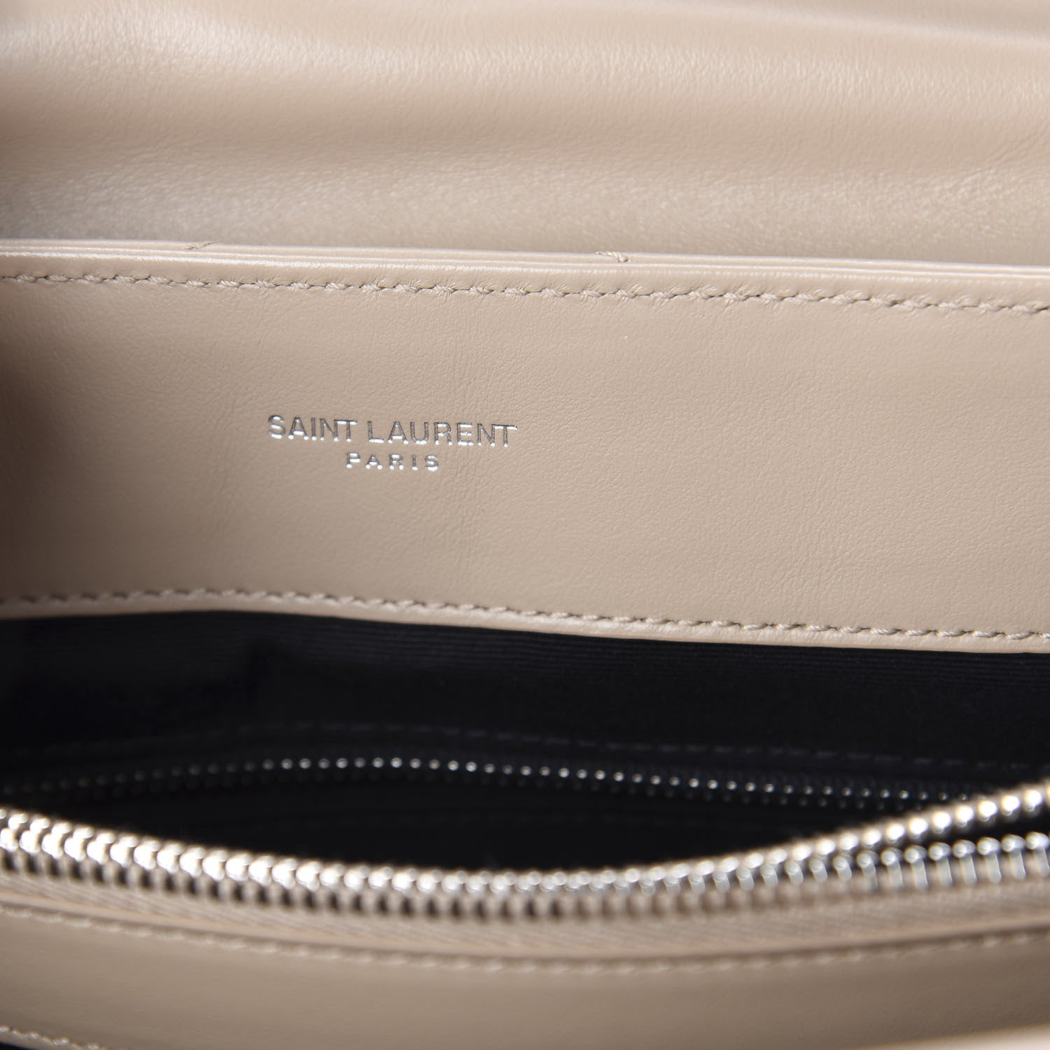 Saint Laurent Calfskin Y Quilted Monogram Medium Loulou Chain Satchel Dark Beige 8 of 8