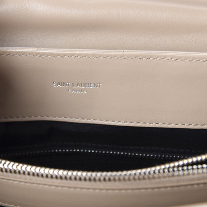 Saint Laurent Calfskin Y Quilted Monogram Medium Loulou Chain Satchel Dark Beige 8 of 8