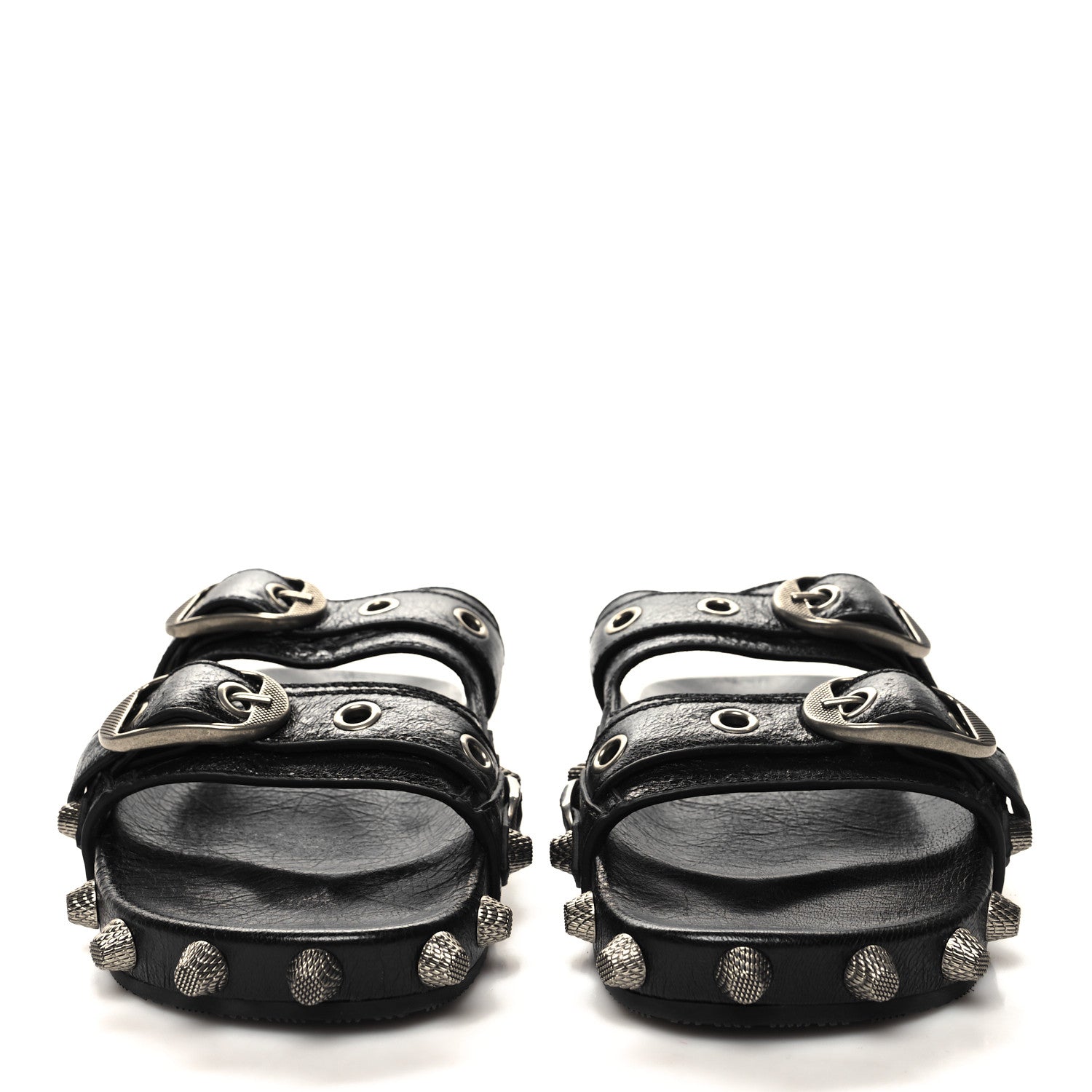 Balenciaga Agneau Arena Cagole Mens Slide Sandals 40 Black 2 of 7