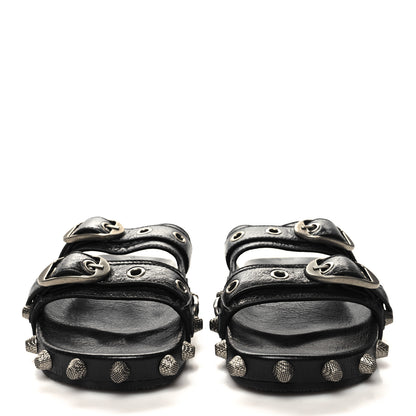 Balenciaga Agneau Arena Cagole Mens Slide Sandals 40 Black 2 of 7