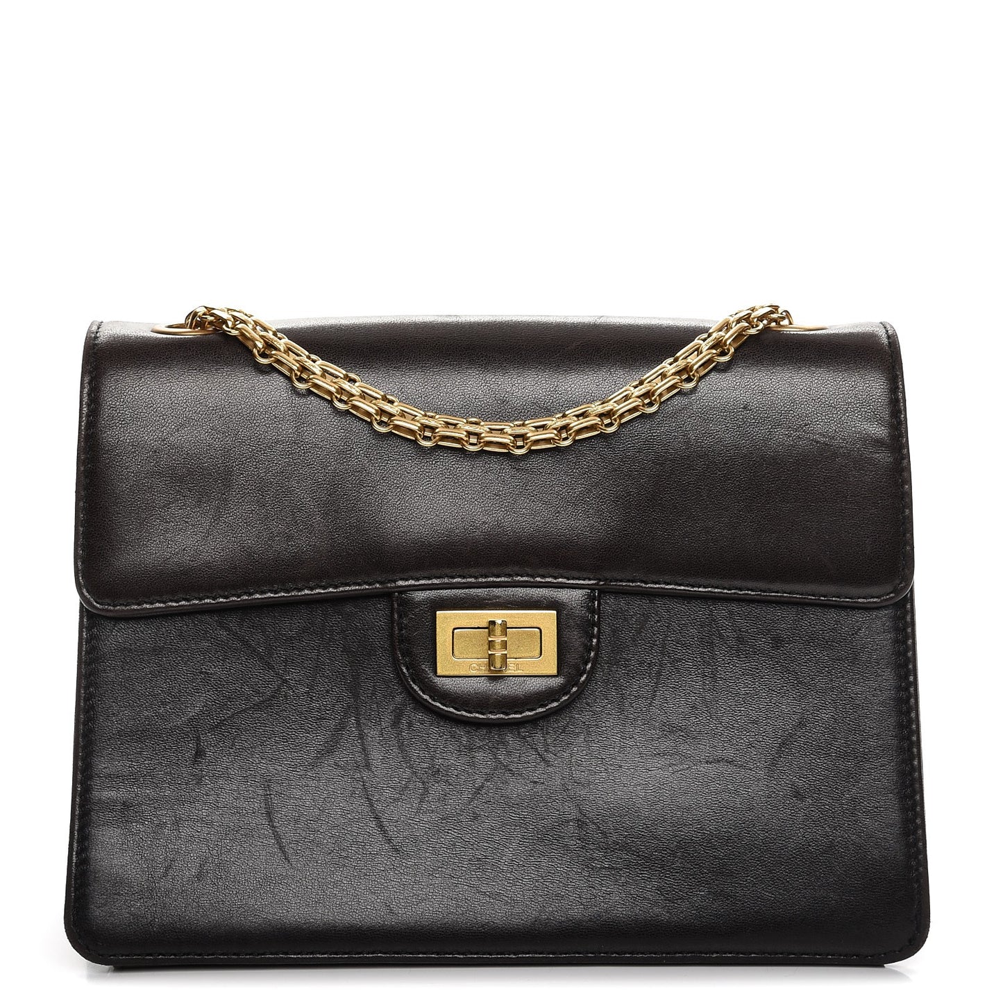 Lambskin Mademoiselle Shoulder Bag Black