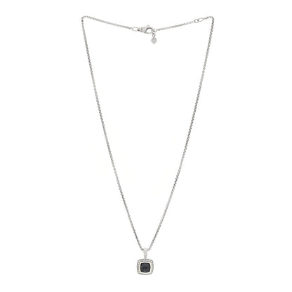 David Yurman Sterling Silver Diamond Black Orchid 7mm Petite Albion Necklace 3 of 4