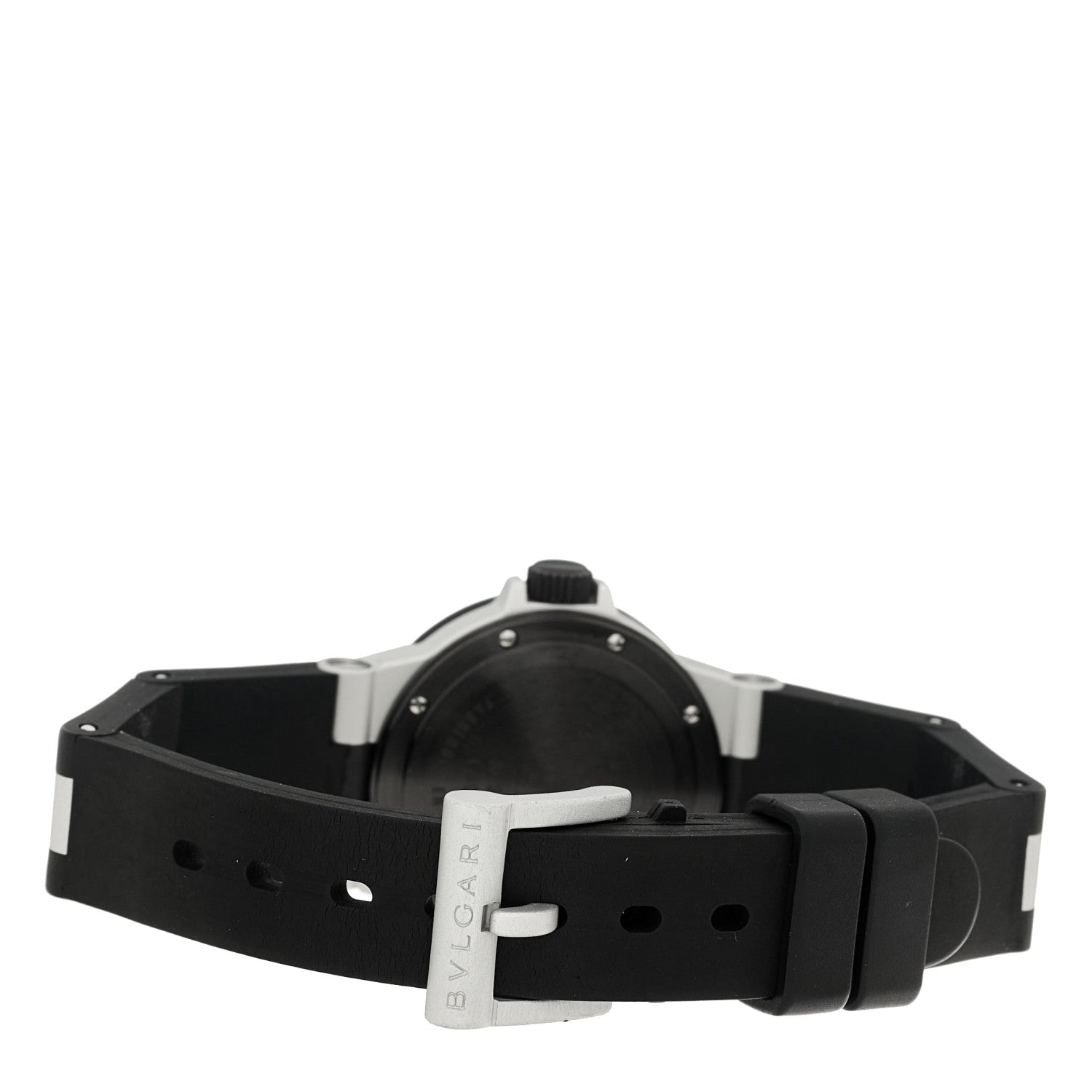 Bulgari Aluminum Rubber 29mm Diagono Quartz Watch 3 of 4