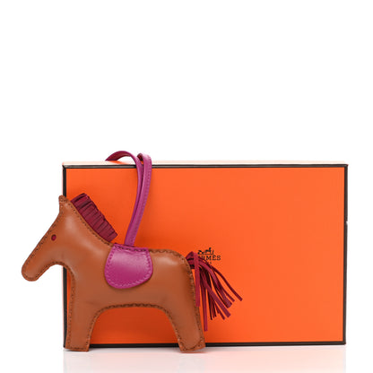 Hermes Milo Lambskin Grigri Rodeo Horse Bag Charm Gold Rubis Rose Pourpre 5 of 5