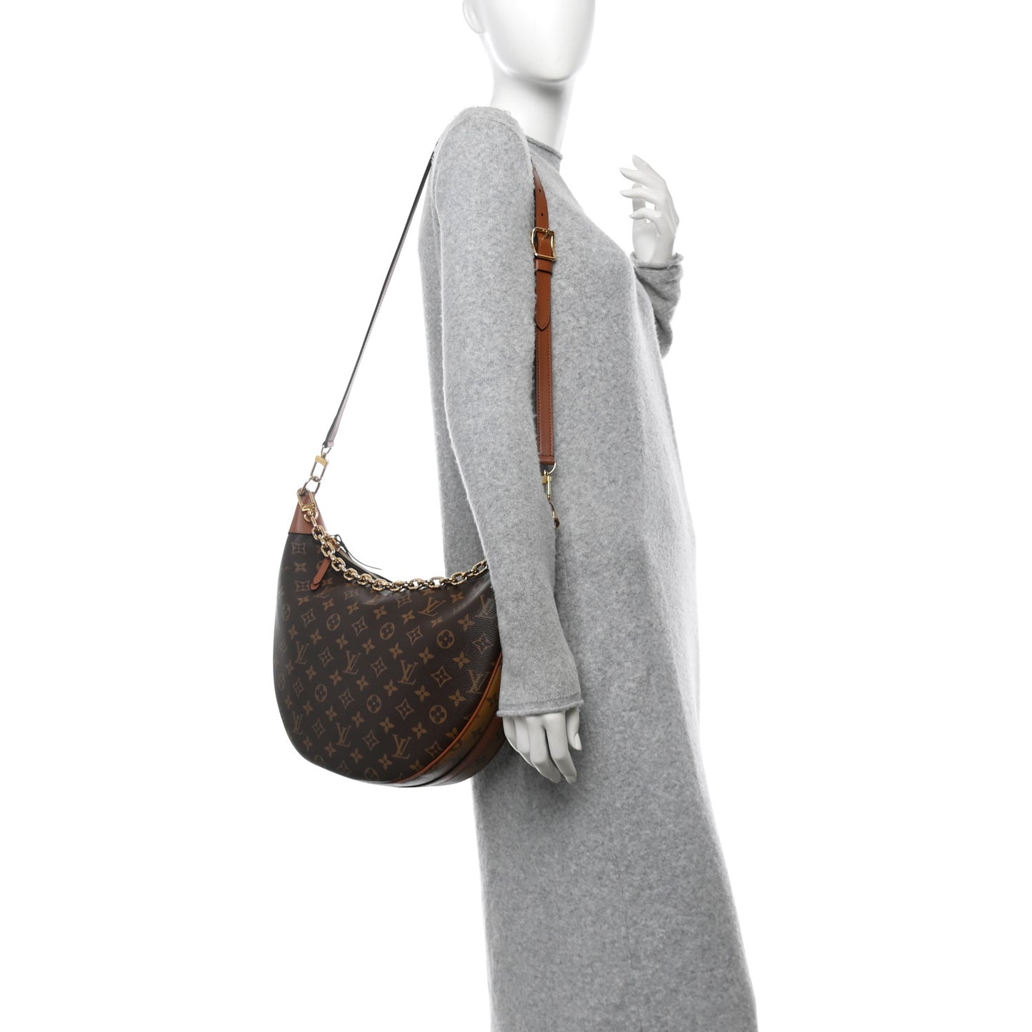 Reverse Monogram Loop Hobo