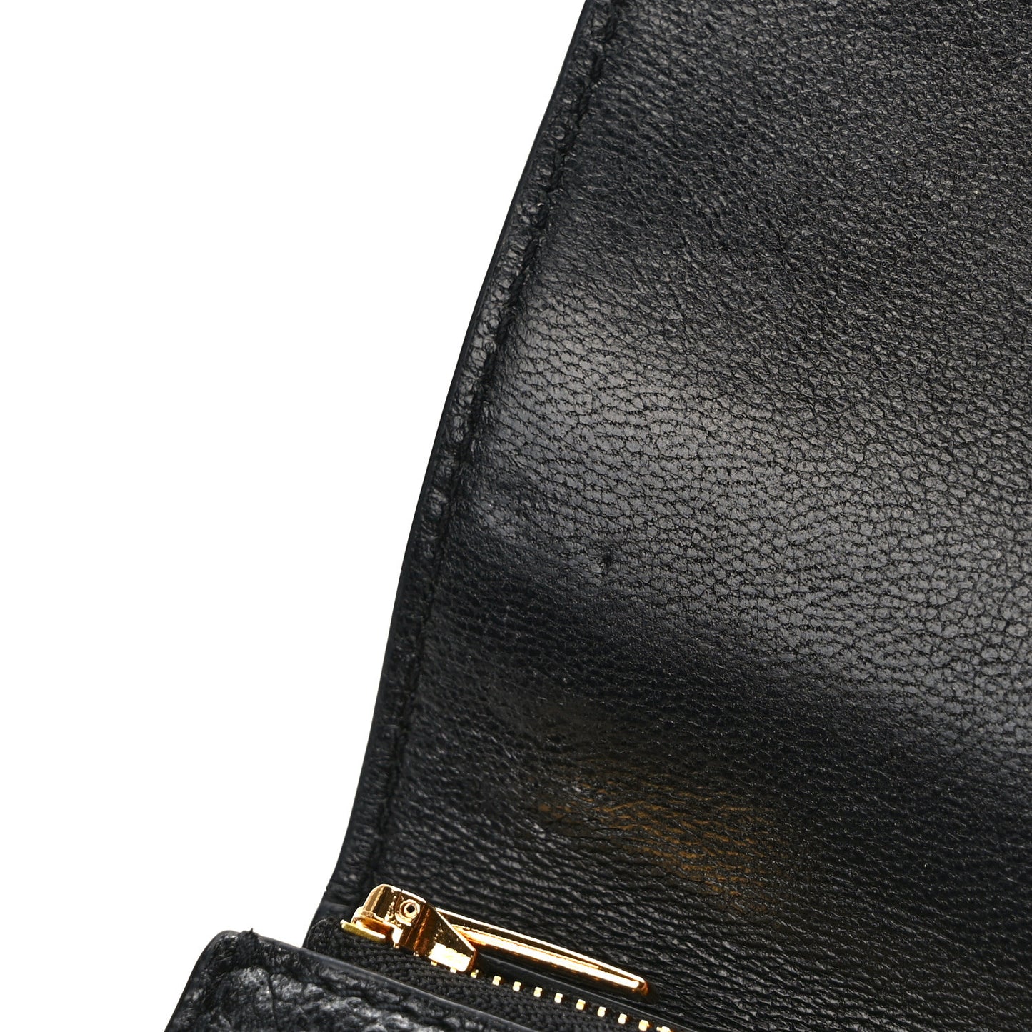 Calfskin Logo Mini Cash Wallet Black