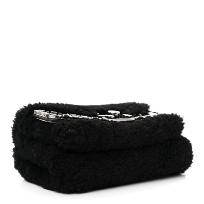 Fendi Shearling Crystal FF1974 Monster Eyes Small Bag Bug Chain Bag Narciso Tobacco Moro Black Tobacco Moro 4 of 10