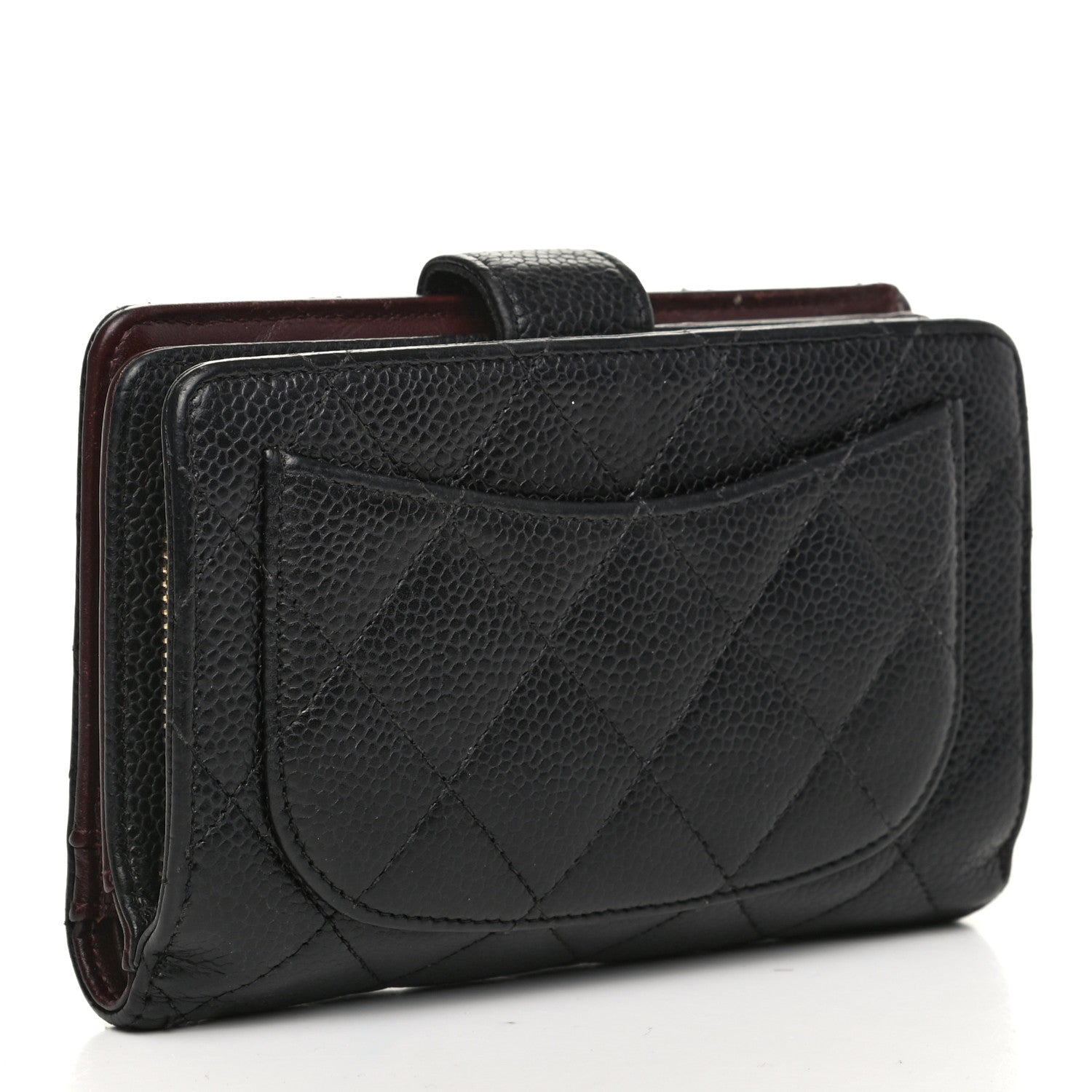 Chanel Caviar Quilted Zipped Pocket Wallet Black 3 of 13