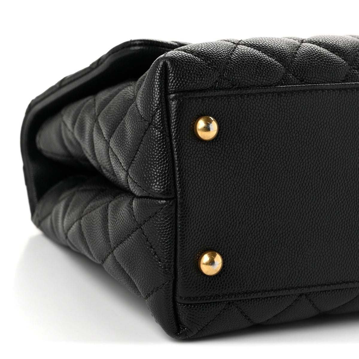 Chanel Caviar Quilted Small Coco Handle Flap Black 9 of 10