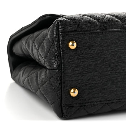 Chanel Caviar Quilted Small Coco Handle Flap Black 9 of 10