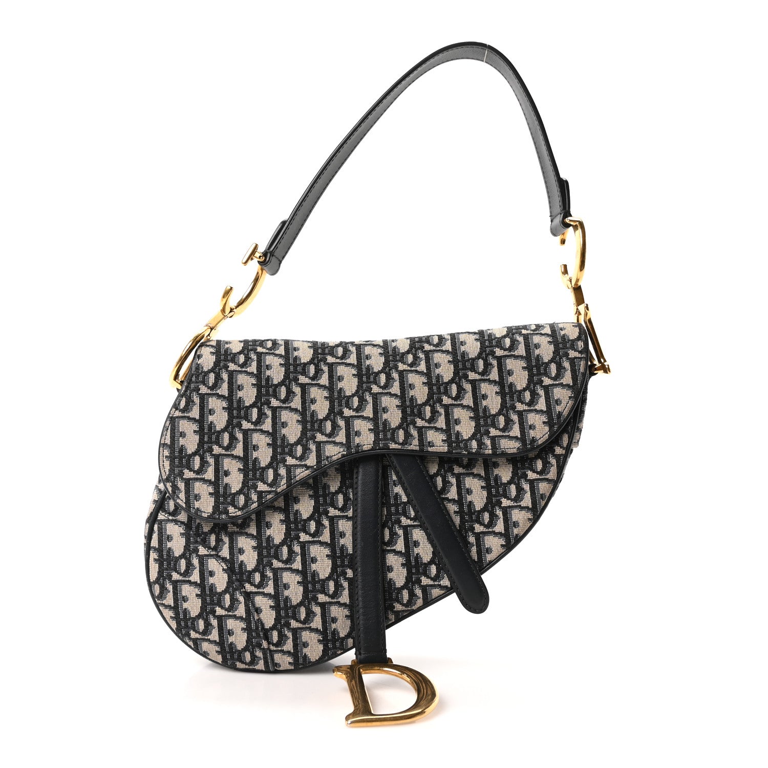 Christian Dior Oblique Saddle Bag Blue 1 of 10
