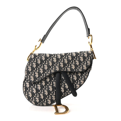 Christian Dior Oblique Saddle Bag Blue 1 of 10
