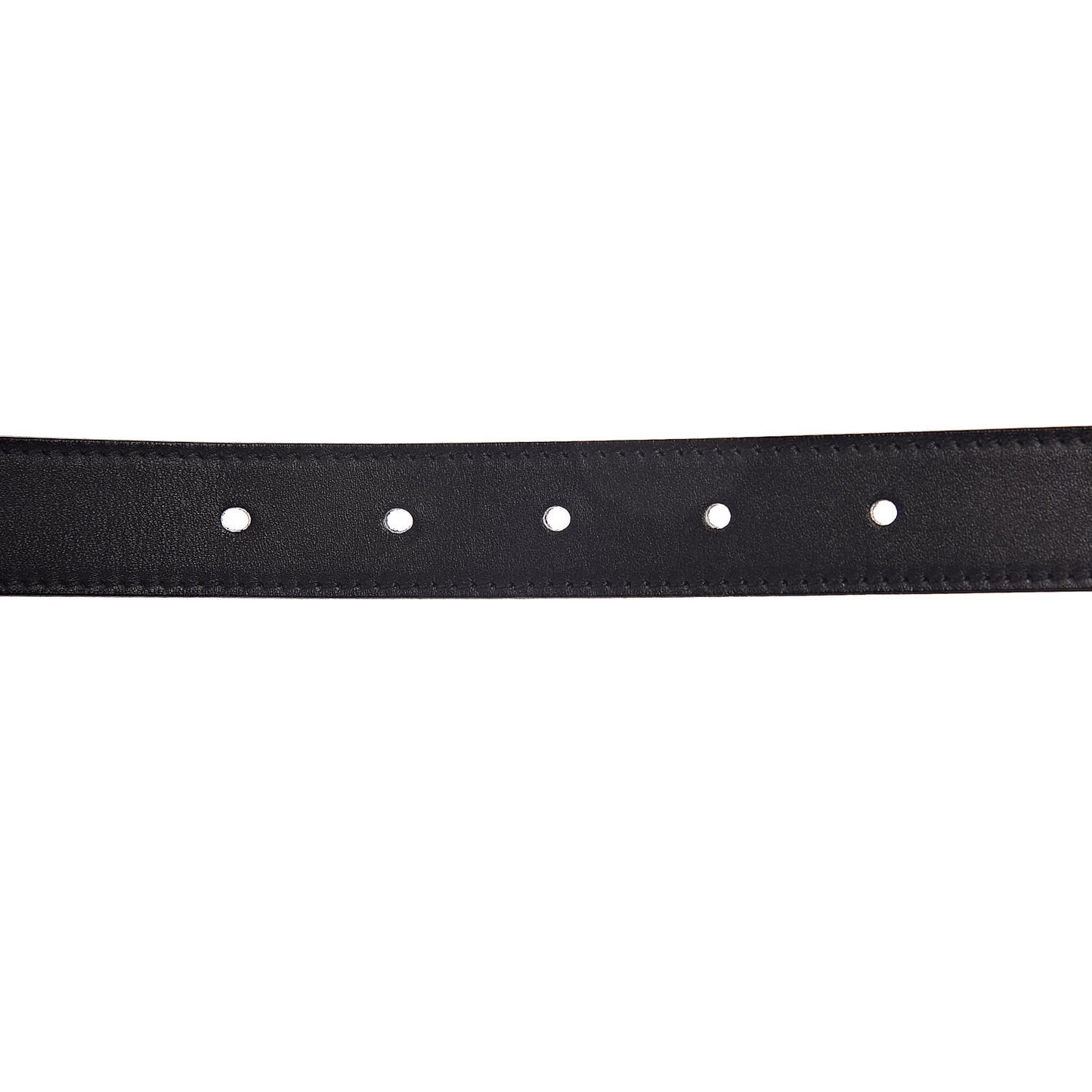 Moon Calfskin Torchon Double G 25mm Belt 80 32 Black