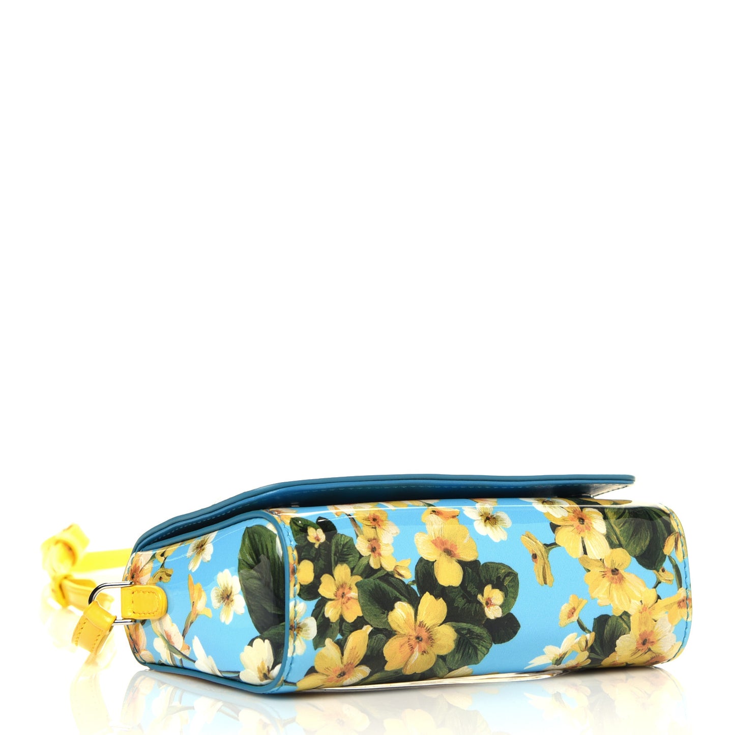 Patent Floral Print DG Girls Crossbody Blue