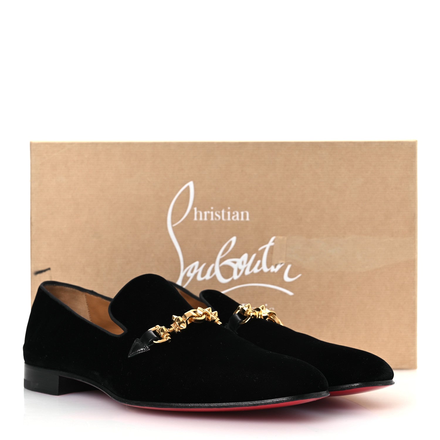 Christian Louboutin Velvet Mens Flat Loafers 42.5 Black 14 of 14