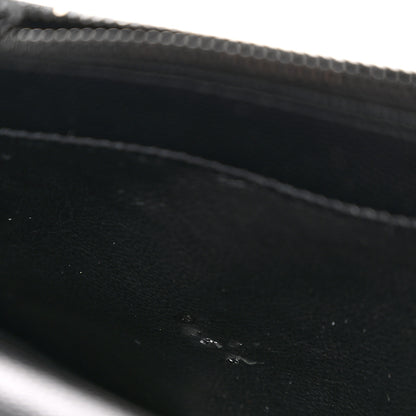 Saint Laurent Grain De Poudre Matelasse Chevron Monogram Monochrome Envelope Chain Wallet Black 11 of 13