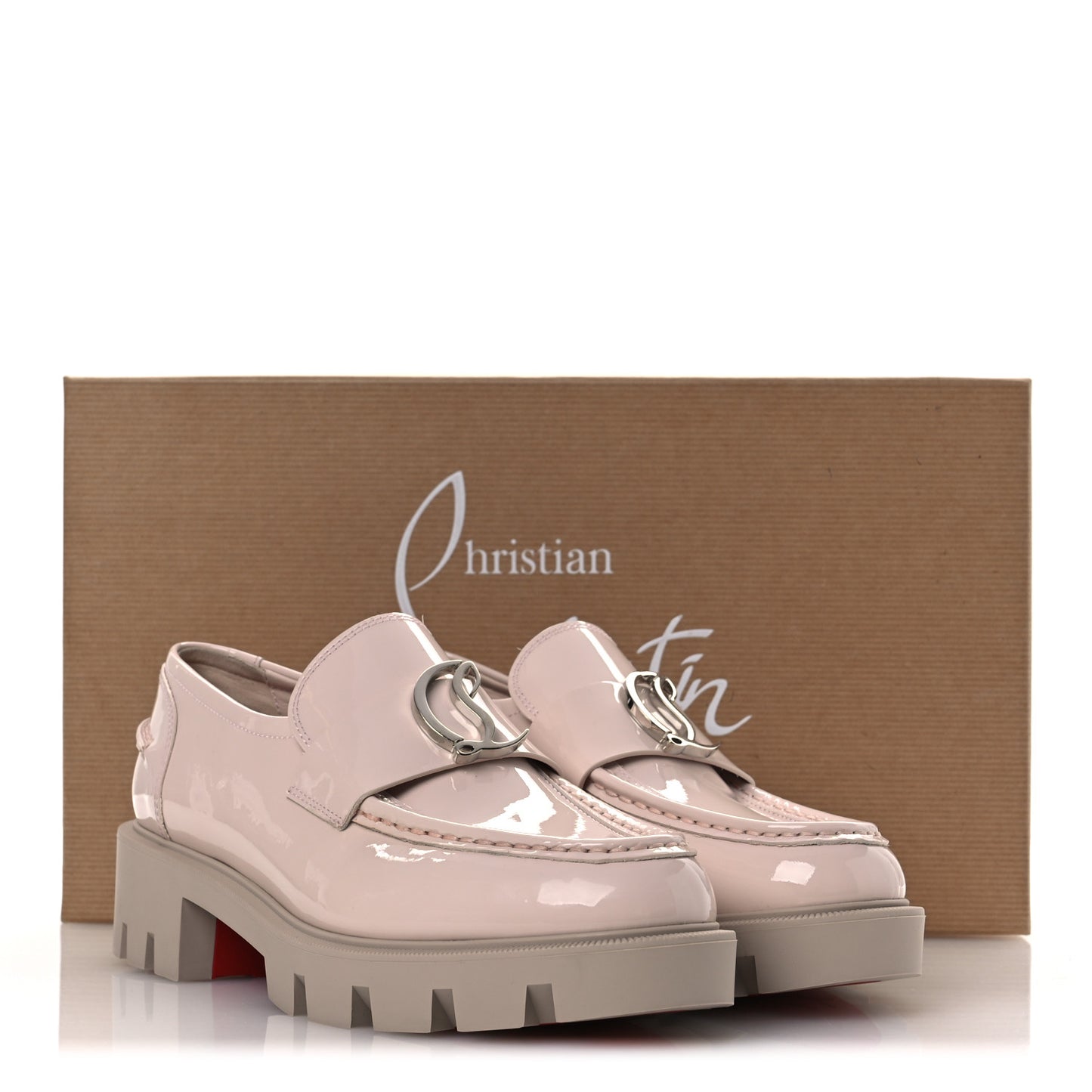 Patent Womens CL Moc Lug Flat Loafers 36 Leche