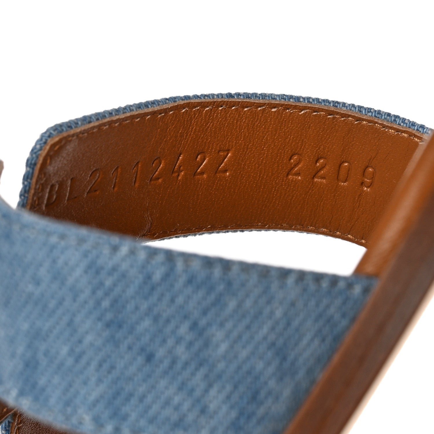 Hermes Denim Canvas Oran Sandals 38 Bleu Clair 6 of 9