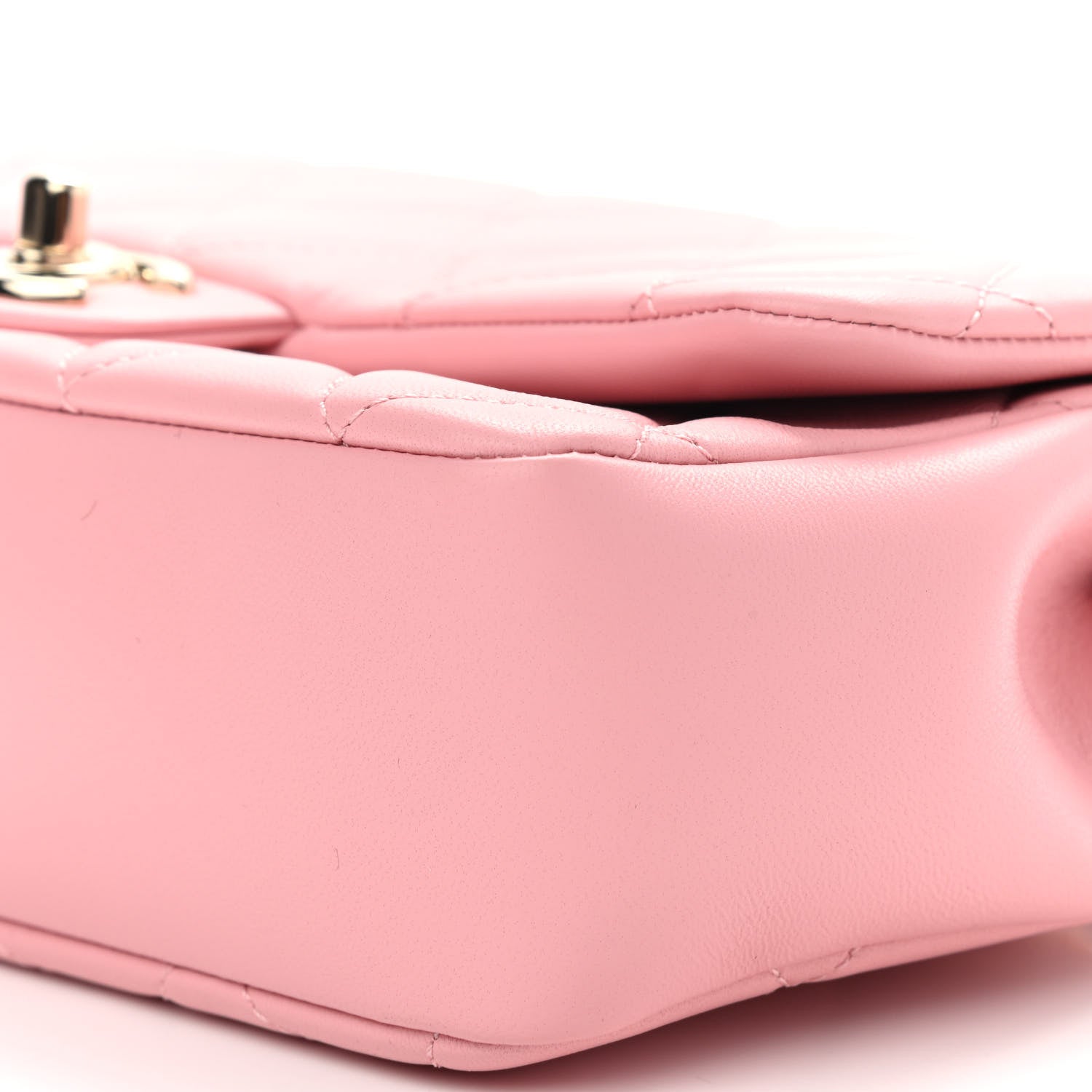 Chanel Lambskin Quilted Resin Bi-Color Chain Flap Bag Pink 9 of 9